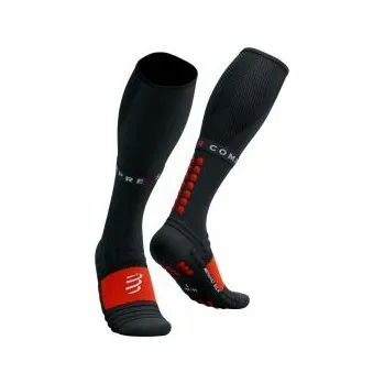Běžecké oblečení COMPRESSPORT FULL SOCKS WINTER RUN black/high risk red T1 ponožky + DÁREK DLE VÝBĚRU!