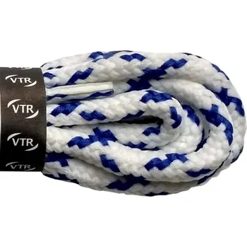 Tkaničky do bot Polyesterové kulaté tkaničky bílomodré, délka 140 cm