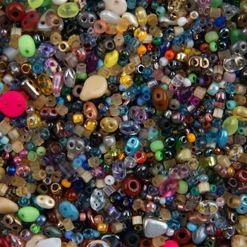 Dětské navlékací korálky Rokajlové korálky - Směs rokajlových korálků 500 g