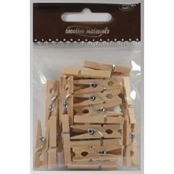 Set školních potřeb Klamerki drewniane naturalne 30mm 25szt