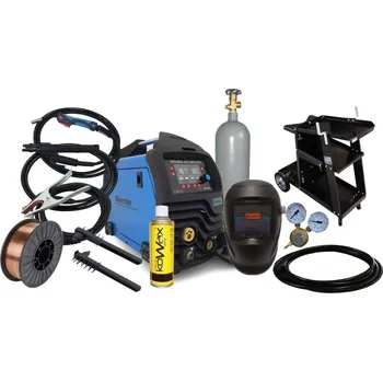 Svářečka Sherman DIGIMIG 207 EASYLITE + Hořák 3m+ Kabely 2m + Drát + Sprej + Kukla + Vozík + Ventil + plná Lahev CO2