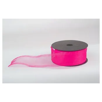 Stuha Stuha organza SNOW 4cm x 9,1m CYKLÁMEN