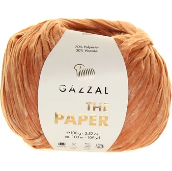 Příze Gazzal The Paper 3962 oříšková