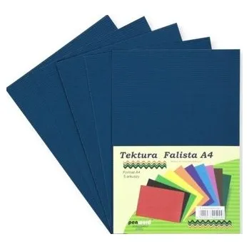Tektura A4 falista ciemnoniebieska 5szt