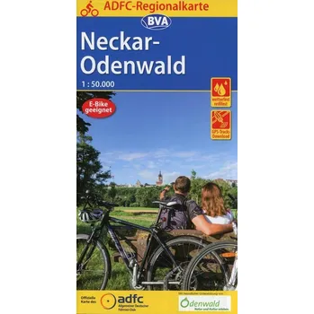 ADFC-Regionalkarte Neckar-Odenwald, 1:50.000, reiß- und wetterfest, GPS-Tracks Download