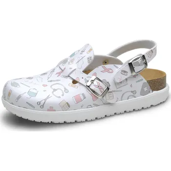 Pracovní obuv 2P Servis Sandály Bio Vega Sanitario Bílá/Potisk 39