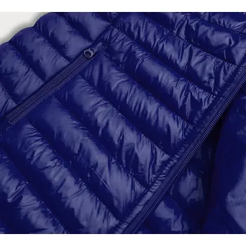 Dámská vesta Tmavě modrá krátká dámská prošívaná vesta (5M702-215) odstíny modré L (40)