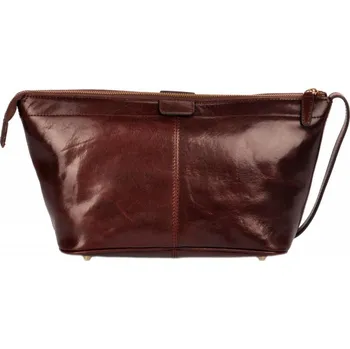 Organizér na kosmetiku Kožená cestovní kosmetická taštička (etue) VF6893-2 tmavě hnědá