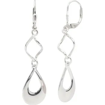 Náušnice Stříbrné náušnice s klasickým zapínáním