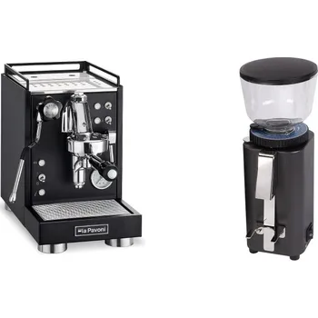 Kávovar La Pavoni Mini Cellini, black + ECM C-Manuale 54, anthracite