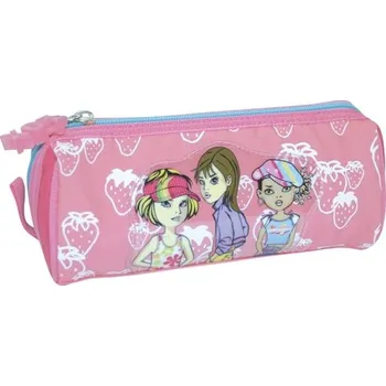 Penál Dívčí školní penál jahody růžový 017929