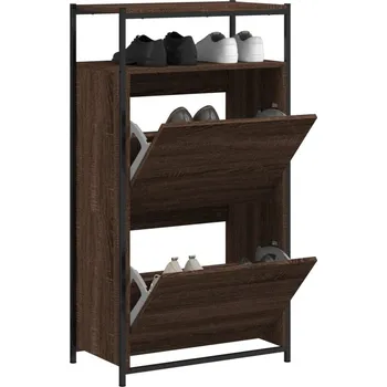 Botník vidaXL Botník 60 x 34 x 112 cm kompozitní dřevo [840029] Barva: hnědý dub