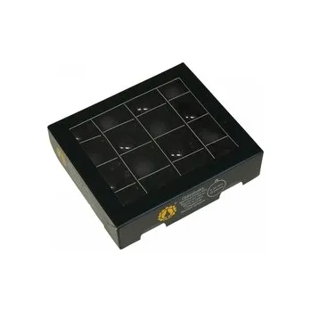 Skleněné baňky černé 3 cm, sada 16 ks