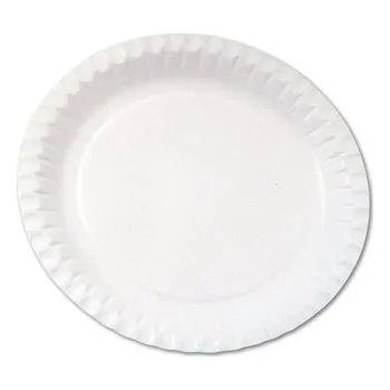 Jednorázové nádobí Papírový talíř, bílý, 100 ks