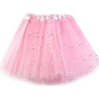 Karnevalový kostým Karnevalová sukýnka s flitry - růžová sv.