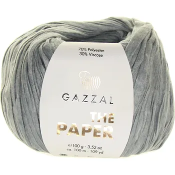 Příze Gazzal The Paper 3956 šedá