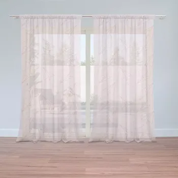 Záclona Záclony Růžové papírové vlaštovky: 2 ks - 150x250 cm - Sablio