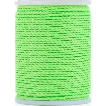 Dětské navlékací korálky Voskovaná tchajwanská polyesterová šňůrka Lawn Green - Ø 1 mm , návin cca. 11 m