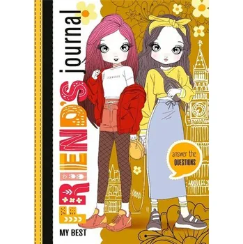 Set školních potřeb Zeszyt przyjaciółek 135x197/48K TW brokat żółty