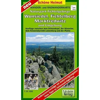 Wander- und Radwanderkarte Naturpark Fichtelgebirge, Wunsiedel, Fichtelberg, Marktredwitz und Umgebung 1 : 35 000
