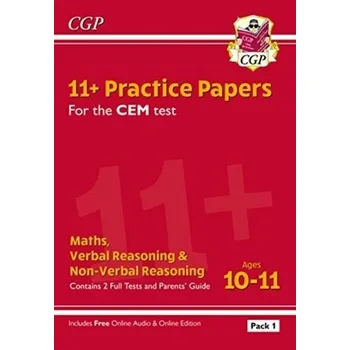 Anglický jazyk New 11+ CEM Practice Papers: Ages 10-11 - Pack 1 (with Parents' Guide & Online Edition) - CGP Books