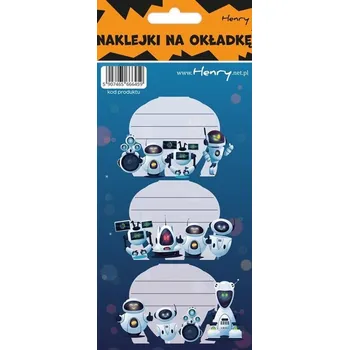 Set školních potřeb Naklejki na zeszyty - Roboty (12szt)