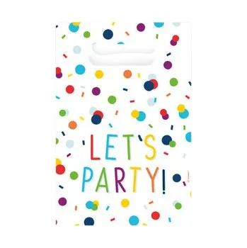 Party tašky Rainbow Confetti - Lets party 8 ks