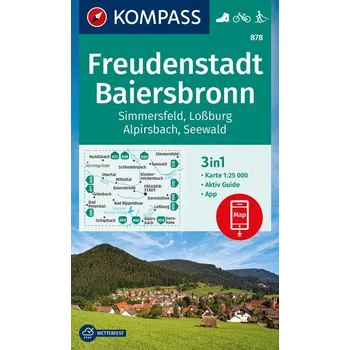 KOMPASS Wanderkarte 878 Freudenstadt, Baiersbronn, Simmersfeld, Loßburg, Alpirsbach 1:25.000