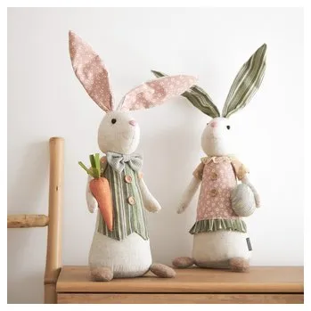 Velikonoční dekorace Velký velikonoční zajíček | CARROT | látkový stojící zajíček s mrkví | 55 cm | ES23 845180