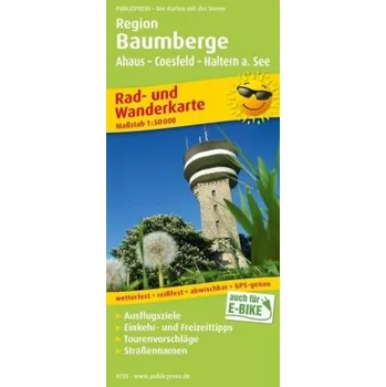 PUBLICPRESS Rad- und Wanderkarte Region Baumberge, Ahaus - Coesfeld - Haltern a. See