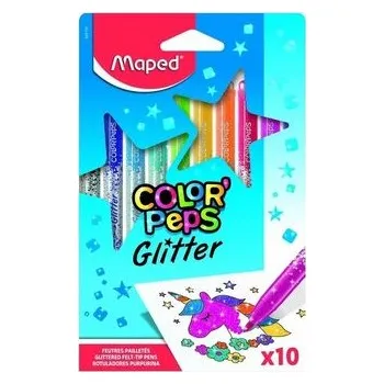 Set školních potřeb Flamastry brokatowe 10 kolorów MAPED