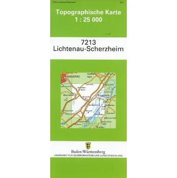 Topographische Karte Baden-Württemberg Lichtenau-Scherzheim