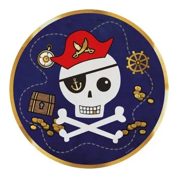 Party nádobí EKO Papírové talíře Pirates 23 cm - 8 ks