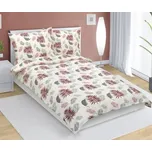 Povlečení krepové - vínové peříčko na smetanové - 140x200, 70x90 cm