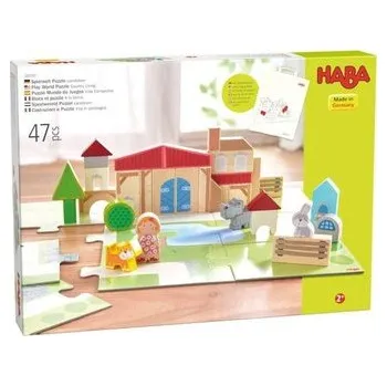 Dřevěná hračka Puzzle Play World Życie na wsi