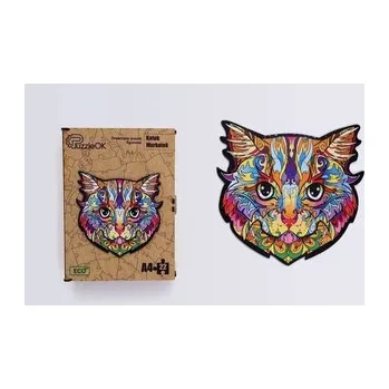 Dřevěná hračka Puzzle drewniane eko 22 Kotek Murkotek A4