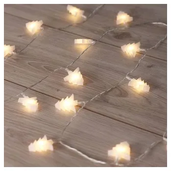 Vánoční dekorace Dekorační světelný řetěz s vánočními stromečky 240 cm