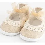 Kojenecké krajkové capáčky New Baby hnědá 3-6 m - velikost 3-6 m