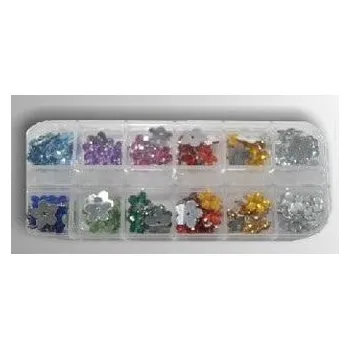 Kwiatki akrylowe 12 kolorów