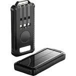 BOT Solární powerbanka do letadla SP7 1 panel 10000mAh s kabely a svítilnou Barva: Černá