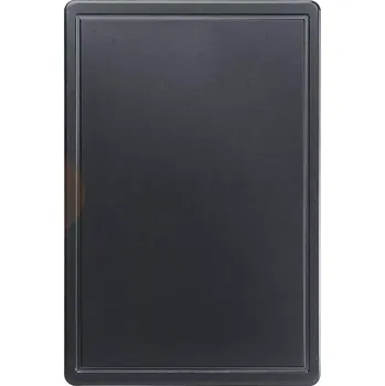 Granitový dřez Deska ke krájení s výřezem z černého polypropylenu 60x40x1,8 cm | STALGAST, 341637