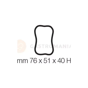 Výrobník cukrové vaty Sada: tác + 64 formiček na monoporce - obdélník, 51x31x25 mm, 400x340 mm | PAVONI, TMRS2