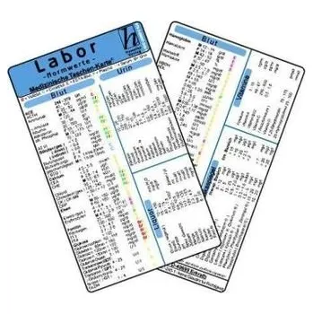 Labor - Normwerte, Medizinische Taschen-Karte