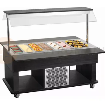 Bufetový vozík, chladící 4x GN1/1, Barva: antracit, 1160x1420x1200 mm | BARTSCHER, Kids K4110-150A