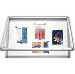 2x3 Venkovní vitrína s horizontálním otevíráním, lakovaná magnetická 75x70cm P-GS16A4W