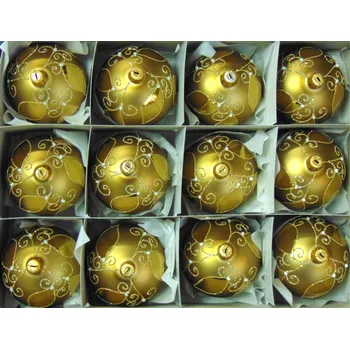 Vánoční ozdoba Vánoční koule sada 7cm 12ks/3986