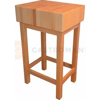 Dřevěná hračka Řeznický špalek 500x500x250 mm STANDARD, na dřevěném podstavci | JANPOL, 425-505025STD