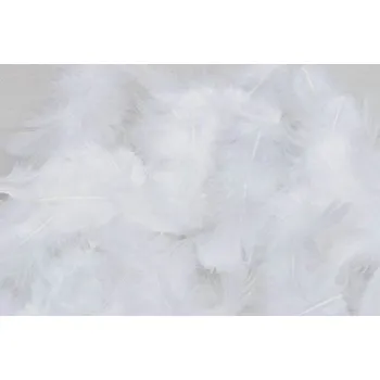 Peří barvené 3-5 cm, 10g, barva bílá