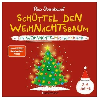 První čtění Schüttel den Weihnachtsbaum. Ein Weihnachts-Mitmachbuch zum Schütteln, Schaukeln, Pusten, Klopfen und sehen, was dann passiert. - Sternbaum, Nico