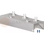 Nerezová nástěnná skříňová indukční digestoř 2200x1100x450 mm | STALGAST, 9821211220